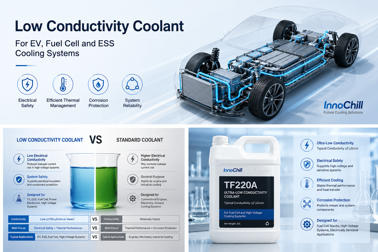 What Is Low Conductivity Coolant? Guide for EV, Fuel Cell and ESS Cooling Systems